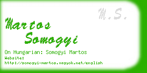 martos somogyi business card